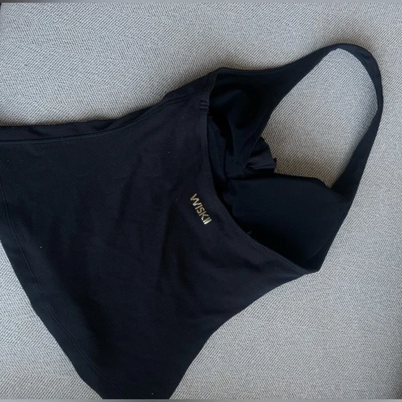 WISKII HALTER-NECK FLORAL TANK TOP BLACK - Picture 3 of 5